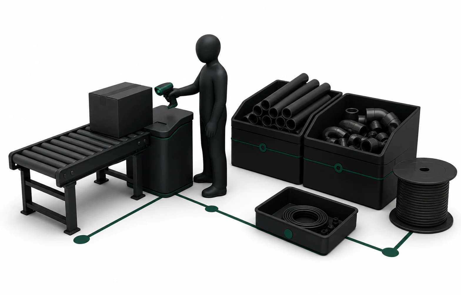 Modell eines digitalen Assistenten, der einen Vorgang für einen Mitarbeiter vorbereitet